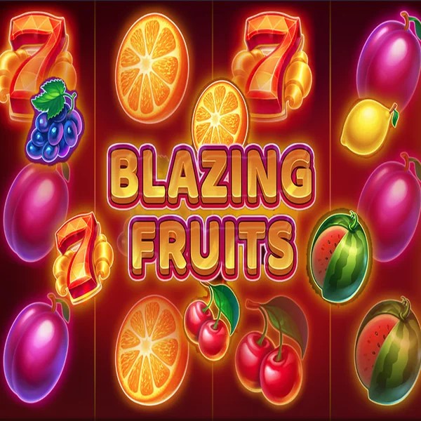 Blazing Fruits slot logo by Inbet Games at Wild Robin Casino
