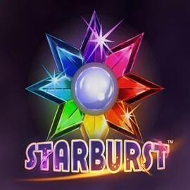 Slots logo of Starburst from NetEnt at Wild Robin Casino